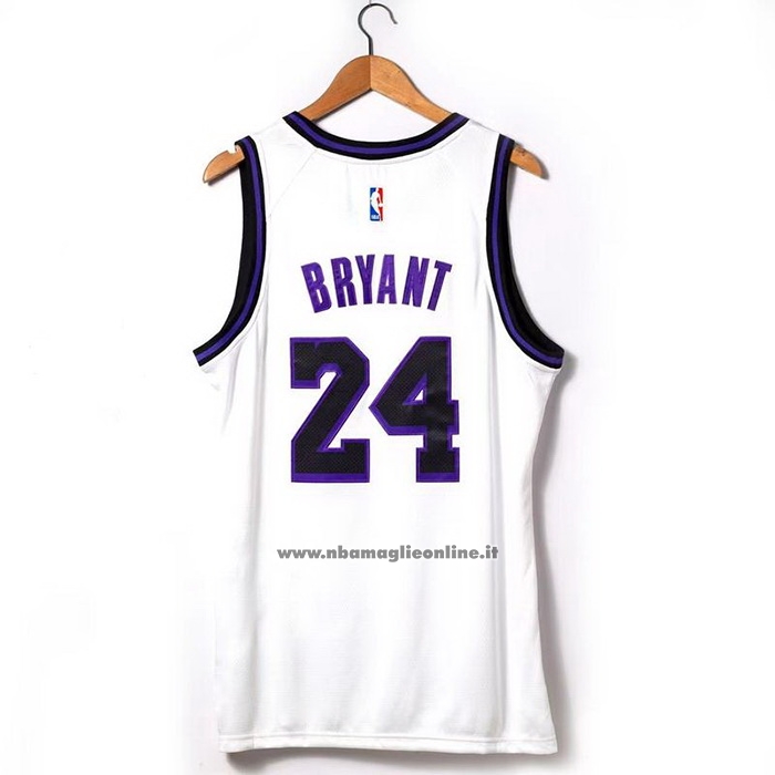 Maglia Los Angeles Lakers Kobe Bryant #24 Citta 2022-23 Bianco